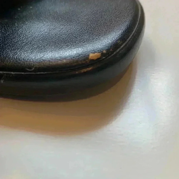 Italian Shoemakers black mules, with crossover leather straps, 2” heel - Picture 10 of 10